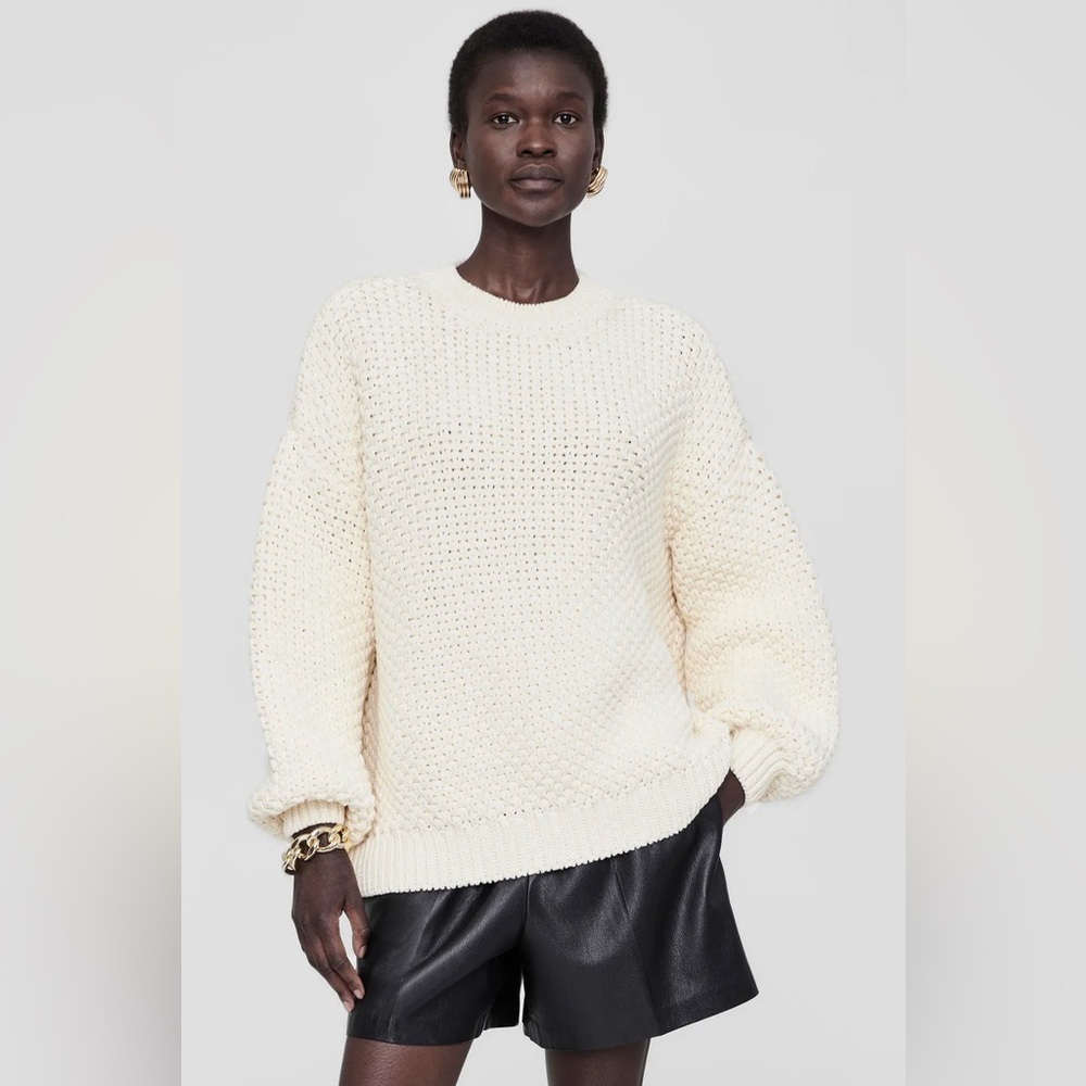 ANINE BING Sydney Cableknit Sweater M